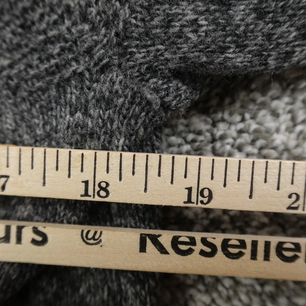 Banana Republic Sweater Mens M Gray Ragg Merino Wool Mock Neck‎ Henley Pullover